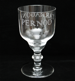 Etched Pernod Absinthe Glass
